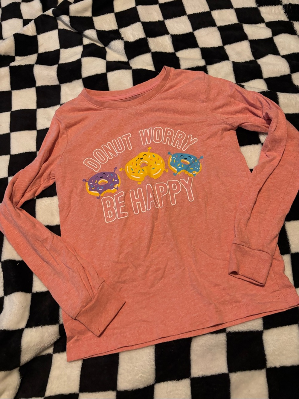Size 7/8 donut worry long sleeve shirt